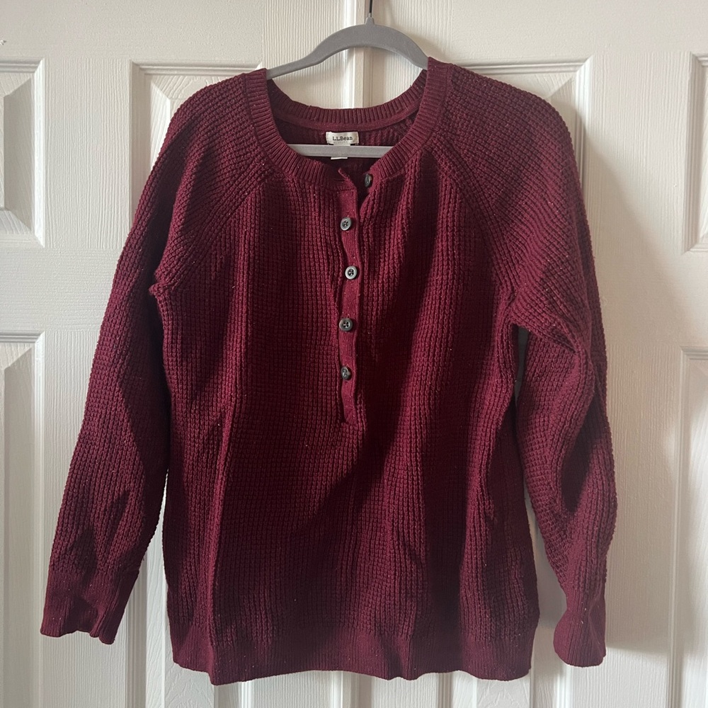 LLBean Women’s cotton Henley sweater